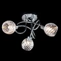Swirled clear glass shade ceiling lamp