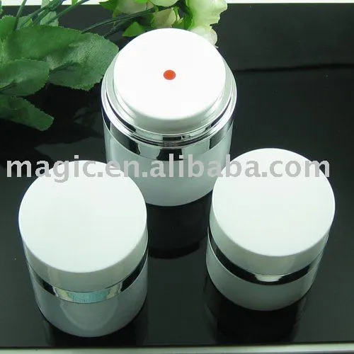 Hot sell Round face cream container acrylic airless cream jar Airless product