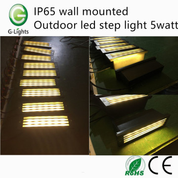 IP65 montado na parede exterior levou luz passo 5watt