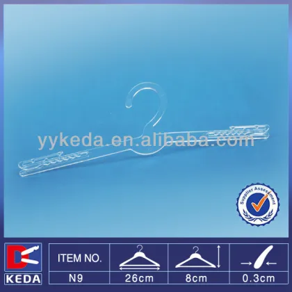 plastic clear ps material underwear hanger plastic lingerie hangers