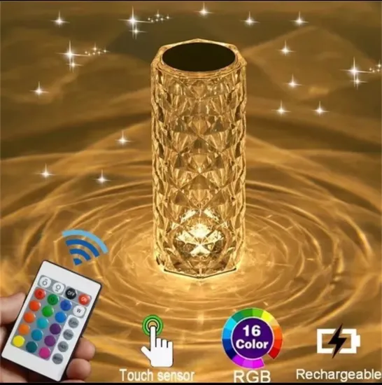 16/3 Colors LED Night Light - Rose Touch Control RGB Atmosphere Lamp for Bedroom