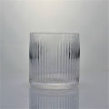 Ribbed Round Crystal Tumbler Unique Whisky Shot Glasses