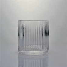 Ribbed Round Crystal Tumbler Unique Whiskey Shot Glasses