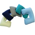 Almohada inflable de cuello de viaje de PVC en forma de U