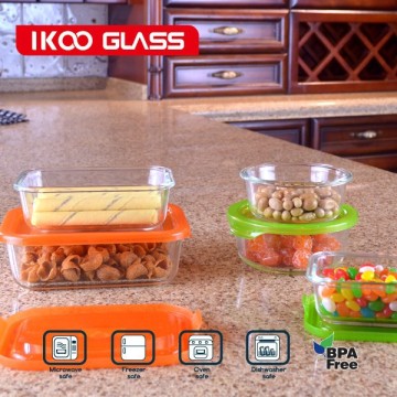 2015 New style glass jar Hot selling wholesale glass jars with lid High borosilicate glass food storage container