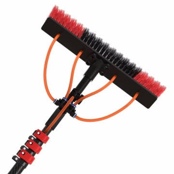 36FT Solar Panel Cleaner Brush: Efficient Water Fed Pole System for Outdoor Glass and Solar Panel Maintenance