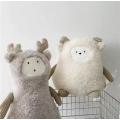 Creative fluffy deer stuffed animal sleep toy