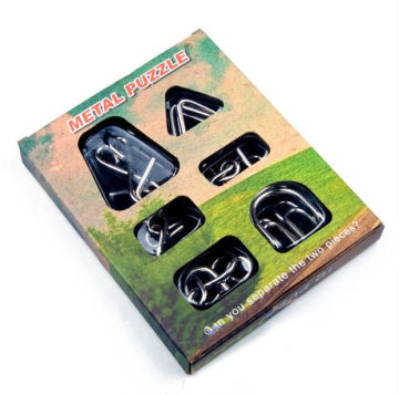 6 in 1 3D metal puzzle gift set for all age