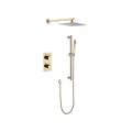 Brushed Gold Consealed Thermostat Shower Faucet