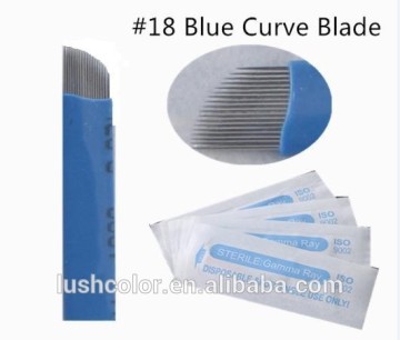Hot Sale #18 blue permanent makeup microblading eyebrow tattoo blade