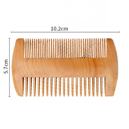 Wooden Men Shaving Beard Comb Brush Set for Care and Grooming