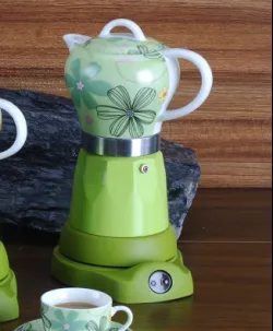 Electric porcelain espresso moka coffee maker