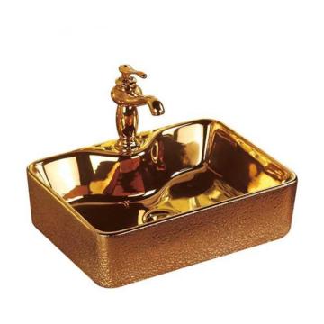 Countertop Golden Edge Ceramic Cheap Wash Basin