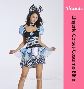 custom Large Stock Saloon Girl Sexy Costume in Guangzhou