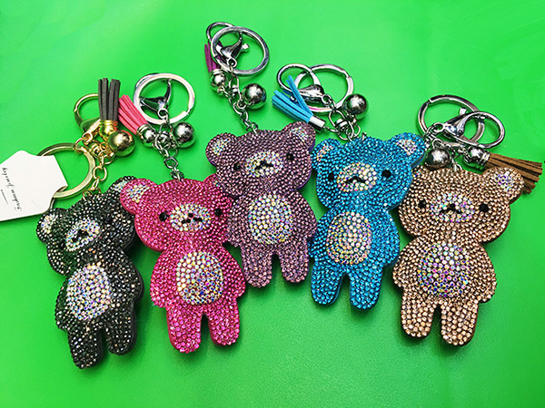 Cartoon Bear Pendant Keychain