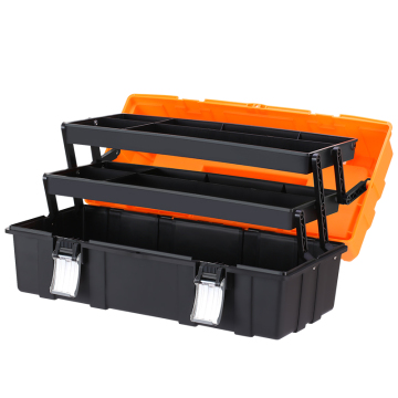 New Three-tier Foldable Tool Box - Layered Storage Buckle Toolbox 17"/19