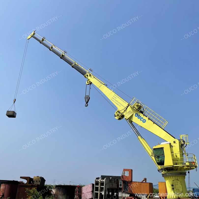 Marine Pedestal Crane 1.5T36.6M Hydraulic Boom Marine Crane