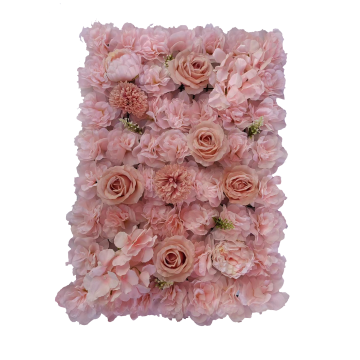 Linwoo 60x40cm de seda rosa hortensia pared de flores artificiales
