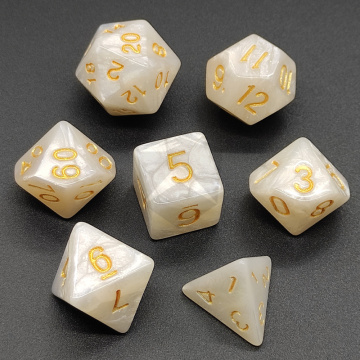 Custom DND 7PCS Acrylic Dice Set สำหรับเกม Dungeons and Dragons และ RPG