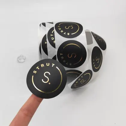 customized brand name plastic logo stickers