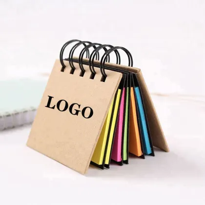 Multi-layer Logo Printed Fluorescent Sticky Notes Notebook