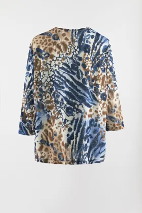 Printed textured 2 fer 1 outwear