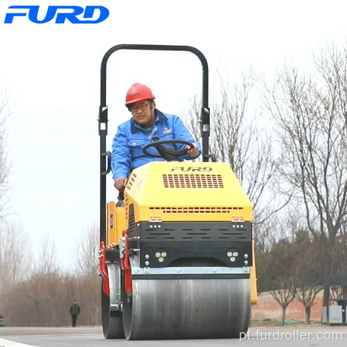 Volante que gira o rolo de estrada hidráulico completo do compactador vibratório de 1 tonelada