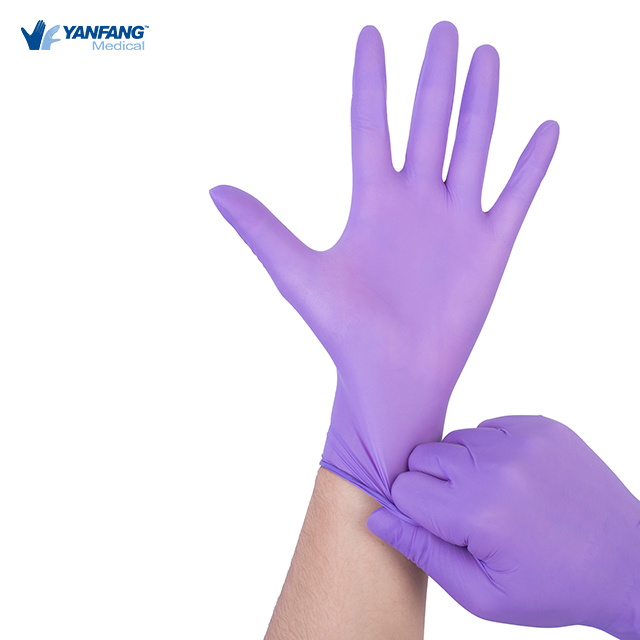 Gants libres nitrile sans poudre jetable