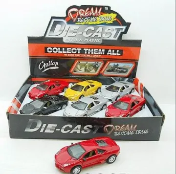 1：32PULL BACK DIE-CAST LAMBORGHINI W IC & LIGHT(6PCS/BOX)