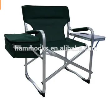 Director chair folding metal with side table