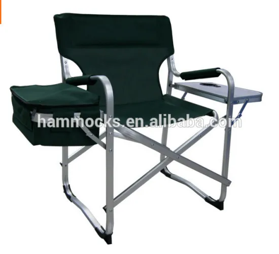 Director chair folding metal with side table