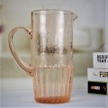 Pink Bubbles Recycled Glass Water Handle Pitcher Jug