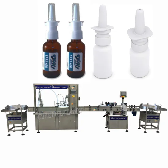 Automatic Plastic Bottle Nasal Spray Filling Machine (10ml-50ml)