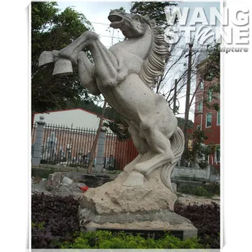 Life Size Garden Stone Carving Horse Statue