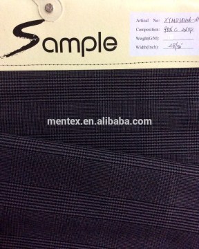 cotton spandex prince of wales check fabric