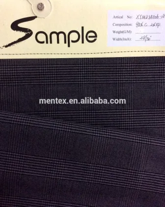 cotton spandex prince of wales check fabric