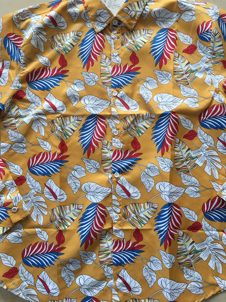 Cotton Print Hawaii Shirt 133x72