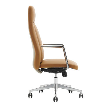 Ergonomischer Lederstuhl mit Armlehnen für Bürokomfort