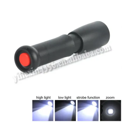 Outdoor Self-defense Bat-Type Flashlight T6 Flashing Bat Flashlight Zoomable
