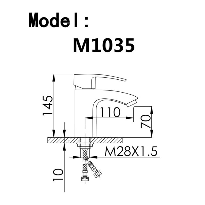 Modern Basin Faucet 35mm Zinc Alloy