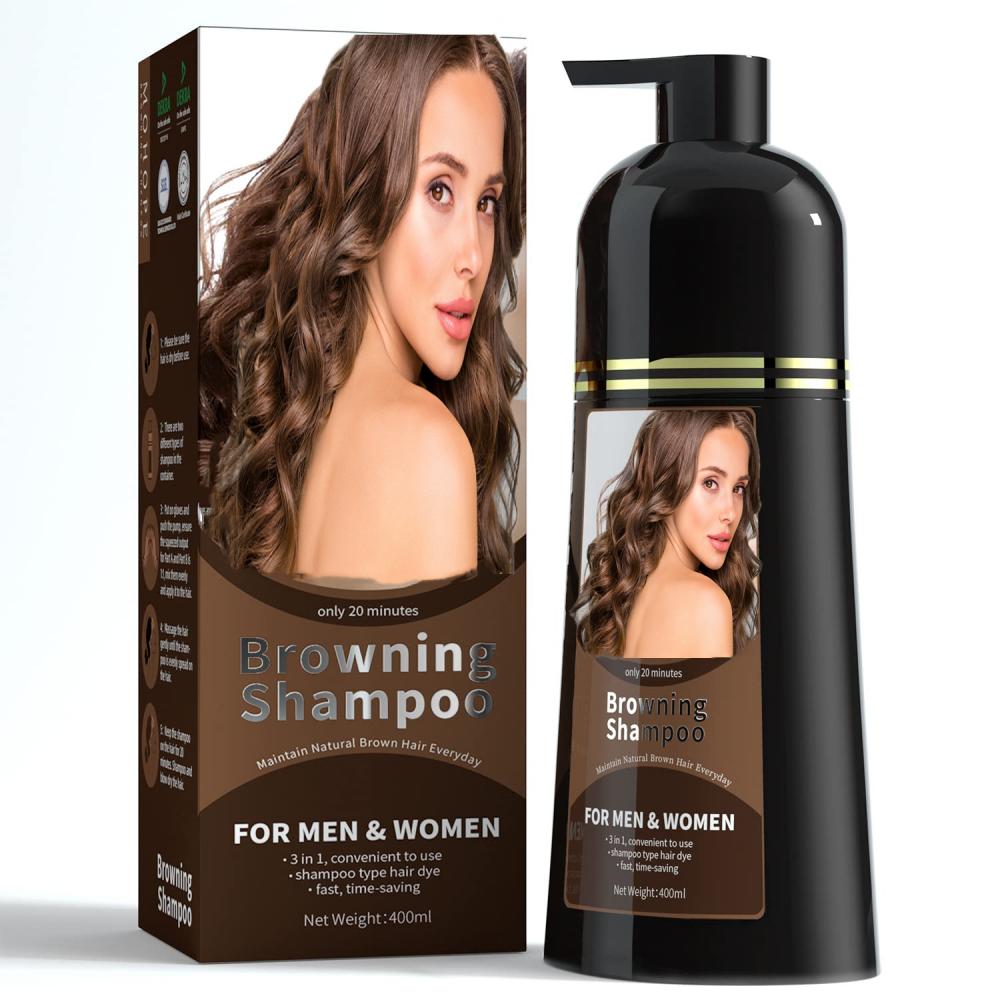 Champú para colorear de cabello negro