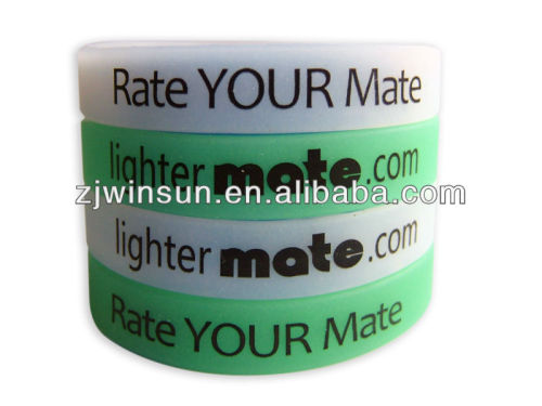 2013 hot sell Grow in Dark silicone wristband