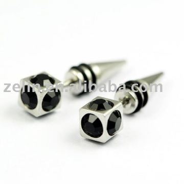 Stainless steel Fake Cheater Ear Taper Stretcher Expander Body Jewellery