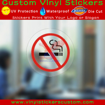 No Smoking vinyl stickers window