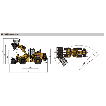 Оригинальный Lovol Wheel Loader FL956H