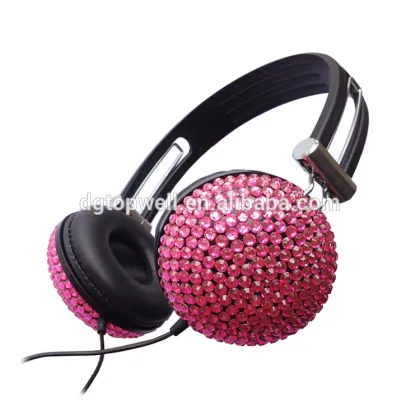 2015 computer mp3 classic stereo best bling diamond headphones