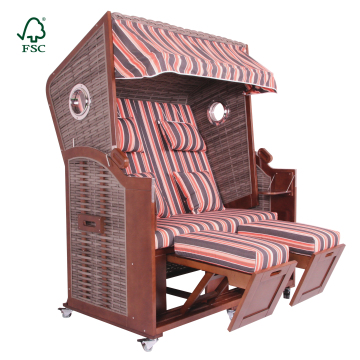 Folding Foldable Rattan Beach Chair/Strandkorb