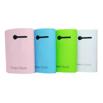 Power banks, 5200mAh, customized available, five colors can be chosen, LED flashlight