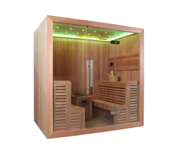 2 Meter Hexagon Finland Solid Wood Outdoor Sauna Steam Room