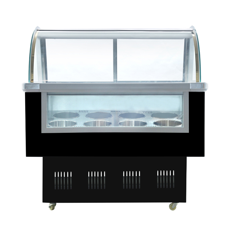 Koelapparatuur commerciële borst ijs display